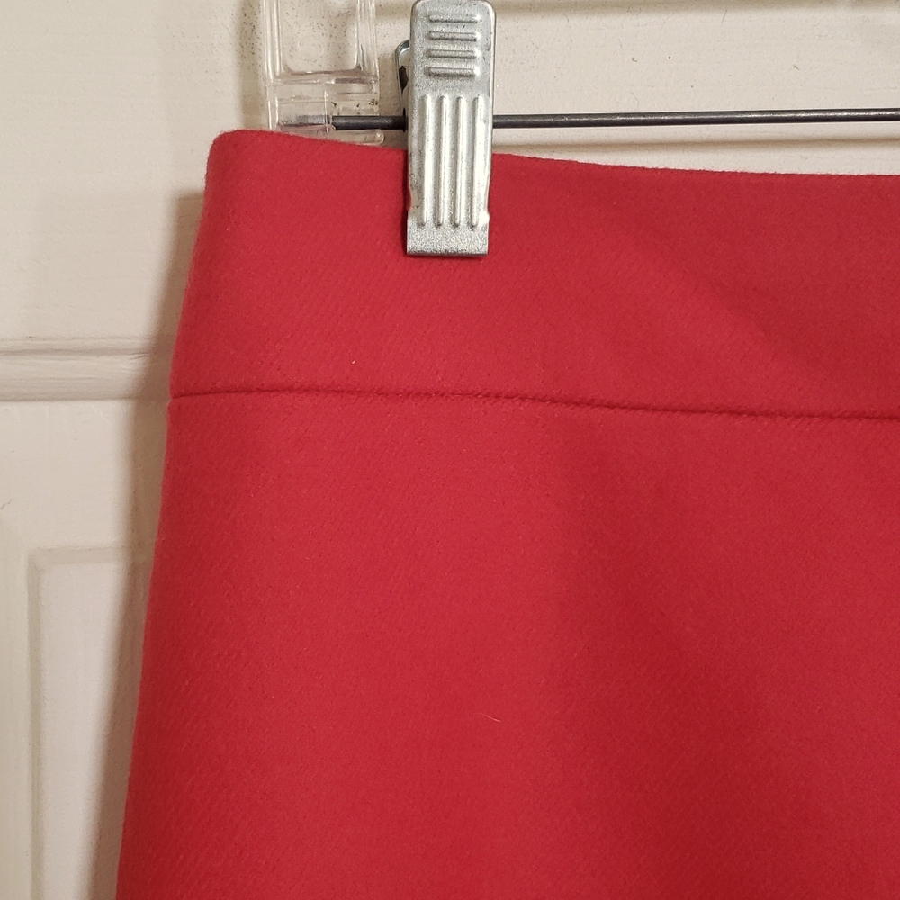 Vintage J.Crew No. 2 Wool Pencil Skirt in Tomato Red - Picture 5 of 14